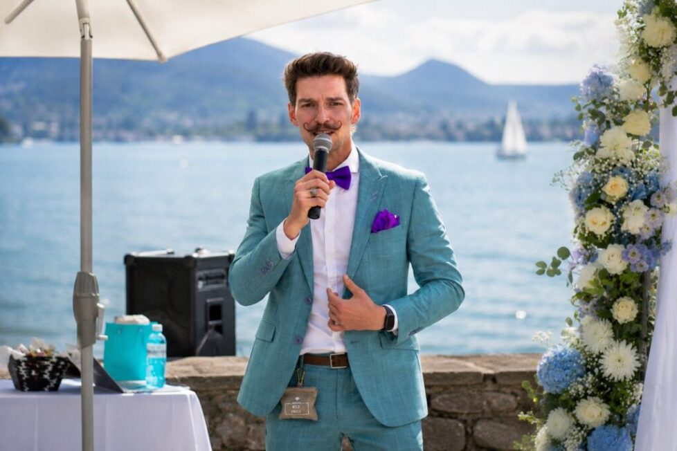 Benny Reinhold hält eine freie Trauung am Zürichsee